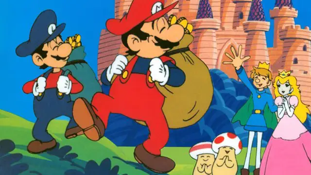 Super Mario Bros escena anime pelicula