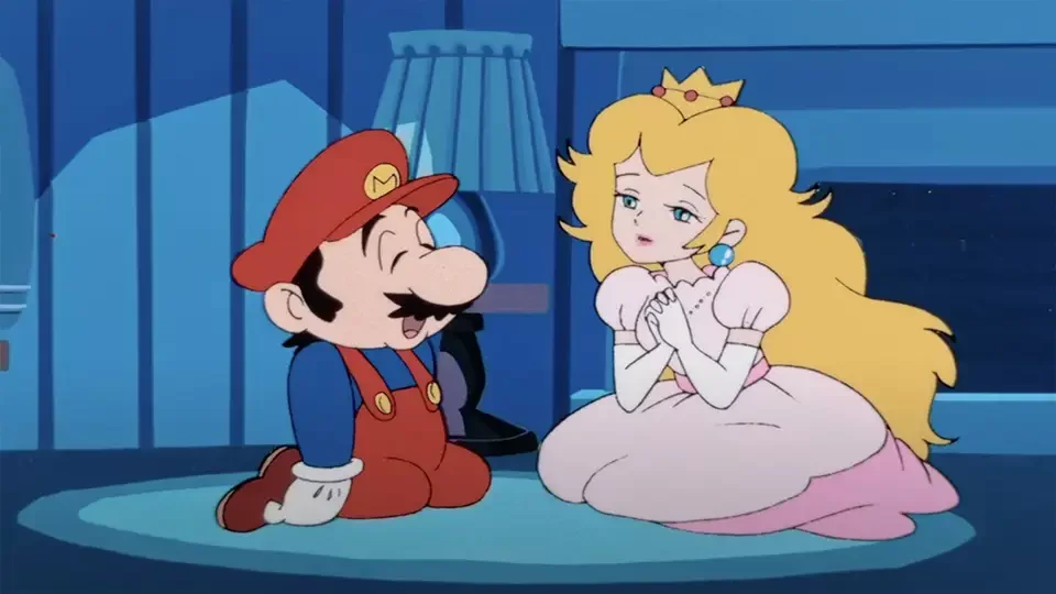 Super Mario Bros anime escena